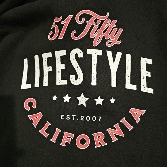 Men's Hoodie 51 Fifty Lifestyle Black XXL EUC - Picture 4 of 5